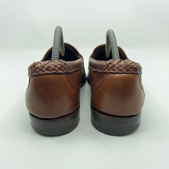 Allen Edmonds Maxfield Men’s Size 9.5 D Brown Leather Slip On Tassel Loafers main image 11